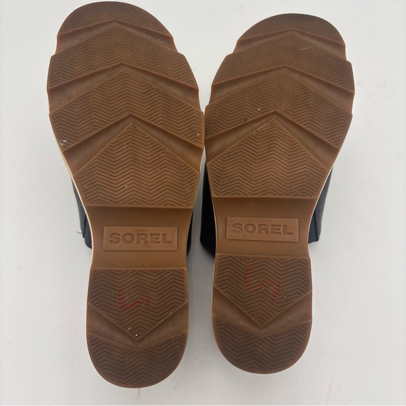 Sorel Dark Blue Mules with Light Tan Platform - Picture 10 of 11